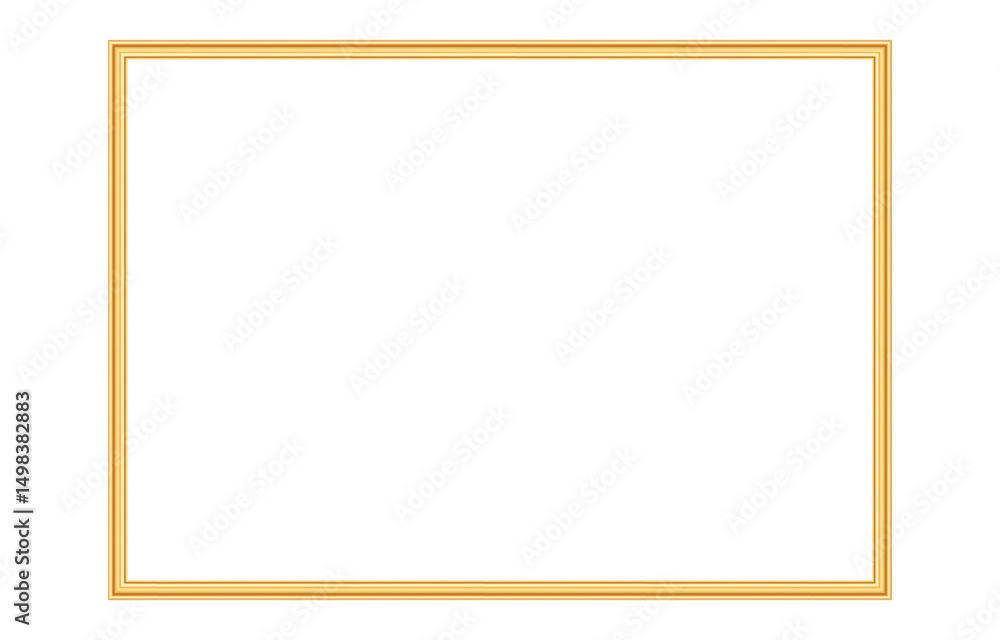 Rectangle Object Gold luxury realistic rectangle object mockup for photo frame. Golden ...