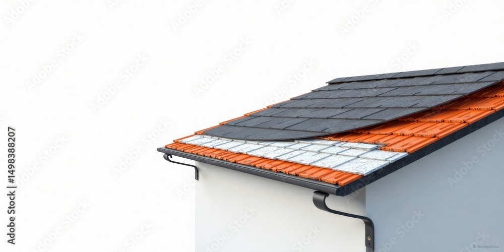 Roofing Installation A Detailed Visual Guide Showing Layered Shingles ...