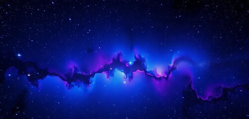 Wall Mural - cosmic nebula, vibrant blue and purple hues, bright white stars scattered across deep space, design,