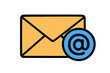 © PNG Kingdom  - Email marketing concept featuring envelope and at symbol, representing digital communication and online messaging strategies