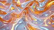© MDMORSALIN - Abstract orange and blue 3d art wallpaper design shows a liquid water texture with flowing waves and a wavy pattern