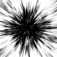 Aufkleber - Abstract black explosion lines radiating from center. Vector illustration