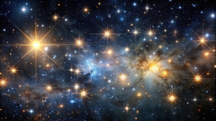 Wall Mural - Celestial beauty, with numerous stars twinkling against a dark, inky black canvas, showcasing the vastness of space and the mysteries it holds , black background, astronomy