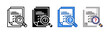 © Noplubery - Probability analysis icon set bundle. Multi style icon collection perfect for websites, apps, and presentations. Simple vector icon collection