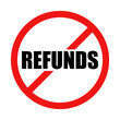 © siridhata - No Refunds Sign on White Background