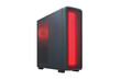© Mr. Png - Sleek gaming pc tower with illuminated red front panel in black casing, cut out
