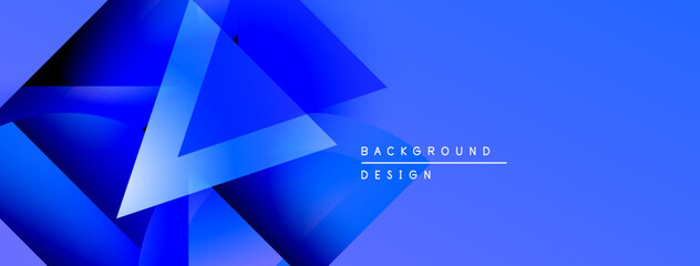 Aufkleber - Abstract blue shapes create dynamic composition. Gradient effects enhance visual depth, modern design element. Background text reads background design.