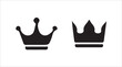 © MDABDUR - Flat King and Queen Crown Silhouettes.
