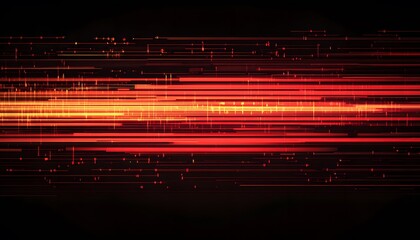 Abstract design with horizontal lines of vibrant color.