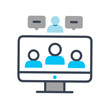 © David - Online Conference  icon vector