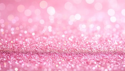 Wall Mural - bright pink christmas holiday bokeh lights celebration background