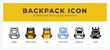 © Icon - Backpack icons set. Different style of icons simple vector illustration.