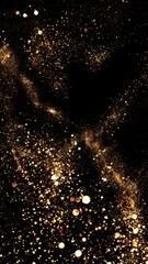 Wall Mural - Golden Glitter Particles loop transparent video vertical social media motion background v06