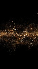Wall Mural - Golden Glitter Particles loop transparent video vertical social media motion background v04