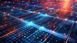 © David - Abstract technological grid with glowing nodes and lines representing data flow and connectivity