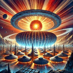 Wall Mural - radiation colony from cosmic rays
