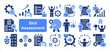 © Jefri - Skill assessment icon collection set. Containing competency, proficiency, aptitude, testing, center, criteria, performance icon. Simple flat vector.