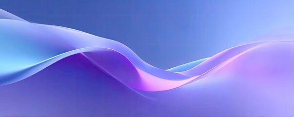 Poster - Soothing colors with positivity and focus through wellness concept. Abstract wave pattern in vibrant purple and blue shades.