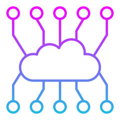 Wall Mural - Cloud computing Icon