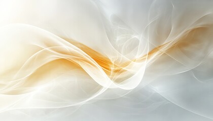 Canvas Print - abstract flowing gold waves on delicate gradient background, fluid art design for elegance