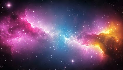 Wall Mural - Vibrant Interstellar Clouds A Cosmic Tapestry of Colors and Light Across the Universe