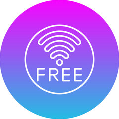 Wall Mural - Free wifi Icon