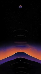 Wall Mural - star system illustration night stars.