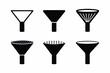© creative - set of filter icon vector silhouette illustration isolated on white background