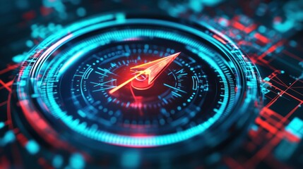 Wall Mural - Futuristic compass (1)
