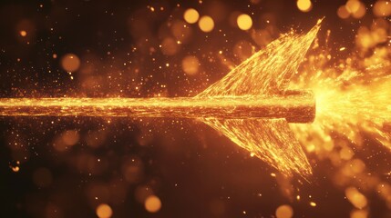 Wall Mural - Fiery arrow flight