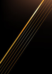 Wall Mural - Minimal black gold gradient color gold lines background for flyer