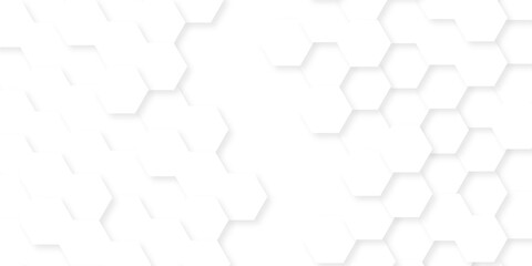 Background with hexagons . Abstract background with lines . white texture background . hexagon abstract background. Surface polygon pattern with glowing hexagon paper texture and futuristic business