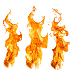 Wall Mural - Bright vector illustration of hot burning orange and yellow fiery flames for a blazing inferno design