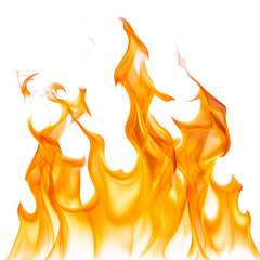 Wall Mural - Bright vector illustration of hot burning orange and yellow fiery flames for a blazing inferno design