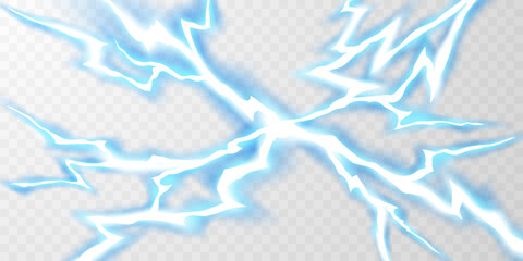 Wall Mural - lightning light effect background realistic flash with lightning electric explosion vector illustrat