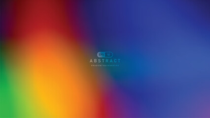 Aufkleber - Colorful abstract gradient background with smooth blend of blue, red, orange, yellow, and green hues, creating vibrant and modern design for creative projects