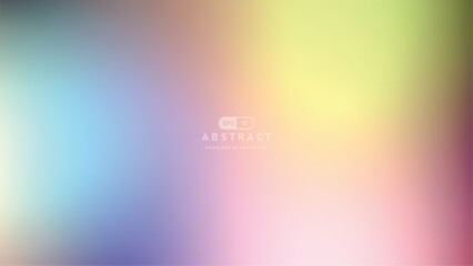 Poster - Abstract pastel colorful gradient background with soft blue, yellow, pink, and green hues blending smoothly, creating calm and dreamy atmosphere for modern design projects