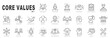 © tutti_frutti - Set of core values related icons. Editable stroke. Set 1