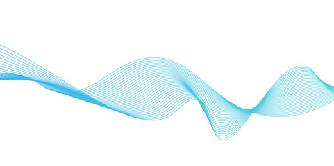 Wall Mural - Abstract vector background with blue wavy lines,Abstract vector blue wave lines on white background,blending line background. colorful wave lines. blue lines background.