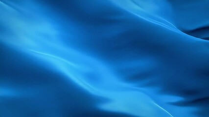 Poster - Abstract Blue Silk Fabric Flowing Gently in a Seamless Loop Animation