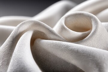 Wall Mural - A close-up shot of elegantly draped, textured fabric, showcasing its smooth folds and subtle patterns, suggesting a luxurious and sophisticated feel for fashion design.