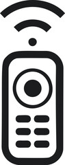 Poster - Black and white icon of a wireless remote control device illustration. Vector illustration