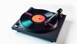 © box - Turntable vinyl record, headphones, isolated white background, classic, groove