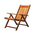 © Png Photonest - Elegant Modern Wooden Beach Chair with a Compact Frame Isolated on Transparent Background