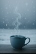 © Sergio Lucci - Serene winter morning with a steaming teacup on a frosty day