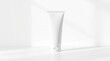 © Megono - Blank White Tube Packaging Mockup Clean Minimalist Design for Cosmetics or Skincare Products