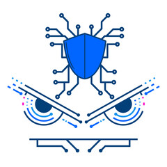 vector illustration design image robot artificial intelligence