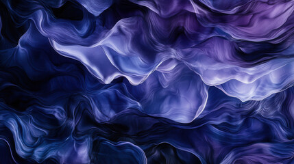Wall Mural - abstract background with blue and purple wavy patterns creating depth and movement