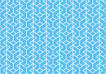Poster - The geometric pattern with lines. Seamless vector background. White and blue texture. Graphic modern pattern. Simple lattice graphic design