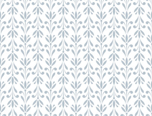 Poster - Flower geometric pattern. Seamless vector background. White and gray ornament